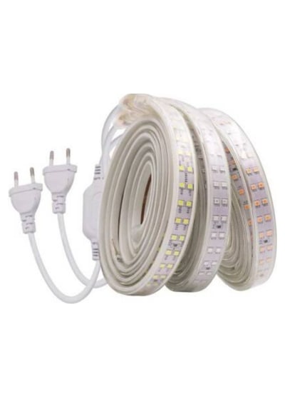 Hortum Şerit Led Çift Sıra 156 Led'li Gün Işığı Renk 220 Volt Tak Çalıştır Su Geçirmez 10 Metre