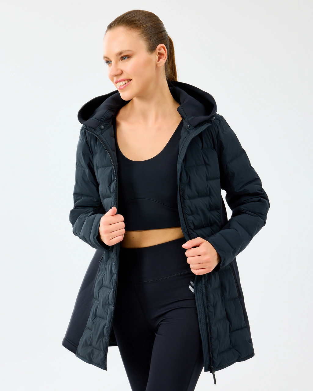 Skechers W Full Zip Jacket Kadın Siyah Mont S242060-3817 Siyah