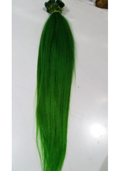 Yeşil Renkli İnsan Saçı Green Human Hair Renkli Saç