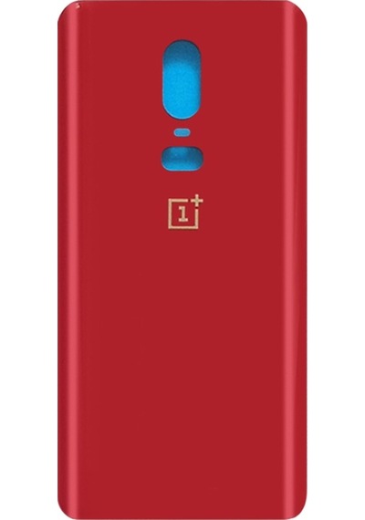 Oneplus 6 Arka Pil Batarya Kapağı Cam A6000 A6003 - Kırmızı