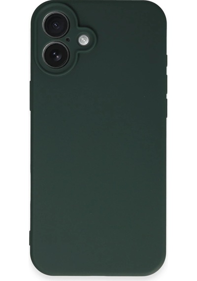 Newface - 900 - iPhone Uyumlu 16 Plus Kılıf Nano İçi Kadife Silikon - - Csmo-tex - Koyu Yeşil