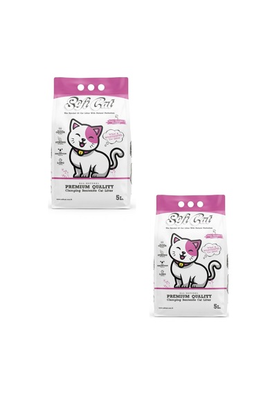 Bebek Pudrası Kokulu Bentonit Kedi Kumu 5l X 2 10 Lt