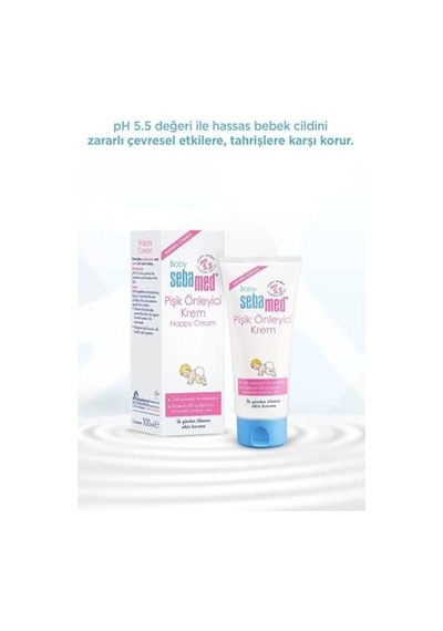 Baby Ph 5.5 Yoğun Nemlendirici Etkili Pantenol İçerikli Koruyucu Bebek Pişik Önleyici Krem 100 Ml