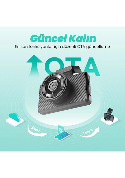 360+ Botslab G500H Pro ADAS Ön 3K QHD -Arka 1080P FHD 150° Açı WiFi+GPS Araç İçi Kamera+Park Modu