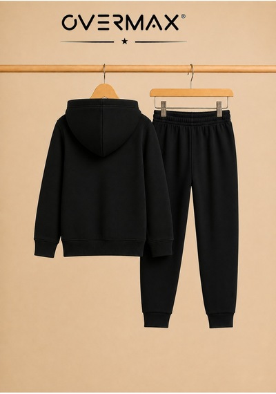 Overmax Yavru Kaplan Baskılı Çocuk Kapüşonlu Sweatshirt Takımı 3-12 Yaş Siyah Üst- Siyah Alt - 915657947 Siyah Üst- Siyah Alt