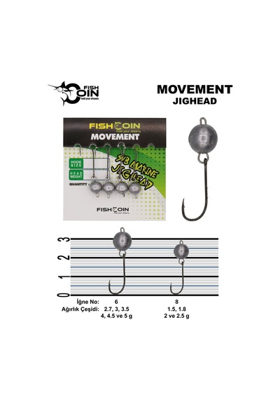 Fishcoin Movement Jighead 6-3.5 Gr 1