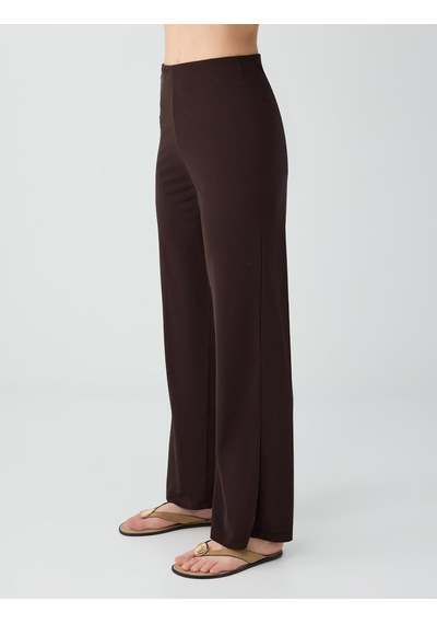 Jimmy Key Jimmy Key Acı Kahve Normal Bel Normal Paça Örme Uzun Pantolon 6sw185650803 Acı Kahverengi