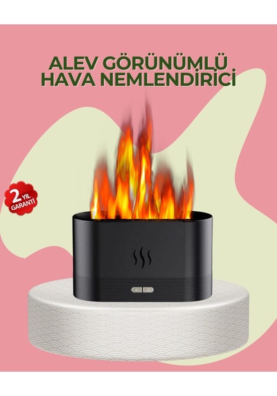 Mey İthalat Kumandalı Alev Görünümlü Led Hava Nemlendirici Buhar Makinesi