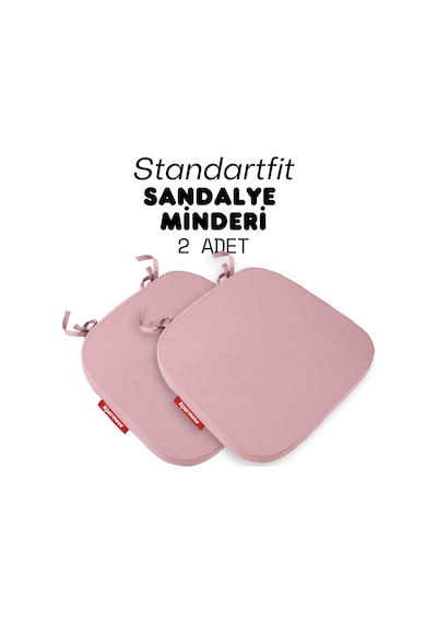 XPERMATE Standartfit Oval Sandalye Minderi 42x42x5 Pembe