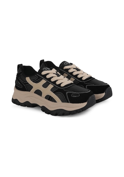 Guja Kadın Spor Ayakkabı 374-1 Bej Süet Detaylı Kalın Tırtıklı Taban Rahat Chunky Günlük Sneaker Siyah Guja Kadın Spor Ayakkabı 374-1 Bej Süet Detaylı Kalın Tırtıklı Taban Rahat Chunky Günlük Sneaker Siyah