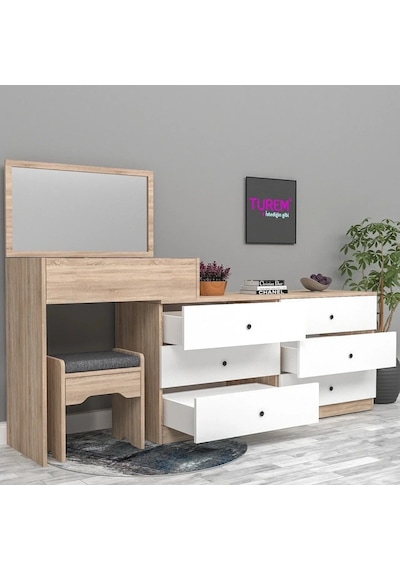 Mocca Makyaj Masası Mdf Sis Gri