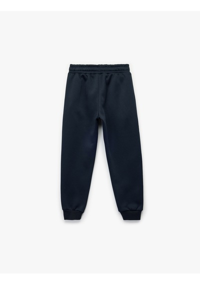 Koton Şardonlu Cepli Jogger Okul Eşofman Altı Lacivert 7wkb40015tk
