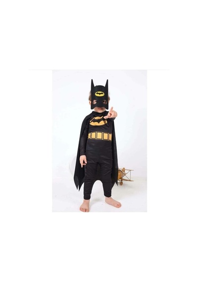 Bebekstarii Çocuk Siyah Batman Kostüm Siyah