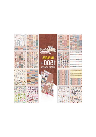 1500+ Adet Planlayıcı Çıkartma Seti Abanoz