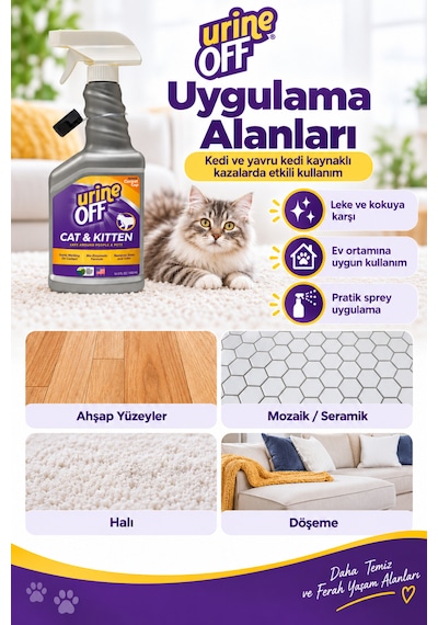 Urine Off Kedi Çiş Ve İdrar Koku Giderici 500 Ml