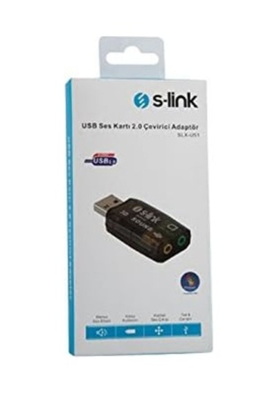 Slx-u51 Usb Ses Kartı 2.0 Çevirici Adaptör