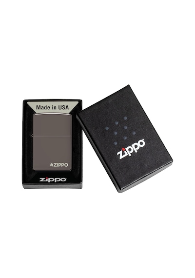 Ehediye Zippo Çakmak Logo Black Ice Buz Siyahı 150Zl