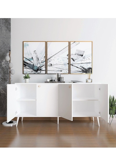 Floradesign Sarissa Konsol / Konsol / Çok Amaçlı Dolap 160 Cm Beyaz Floradesign Sarissa Konsol / Konsol / Çok Amaçlı Dolap 160 Cm Beyaz