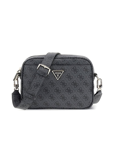Guess Kadın Monogram Desenli Geniş Askılı Kamera Çantası - Antrasit Antrasit