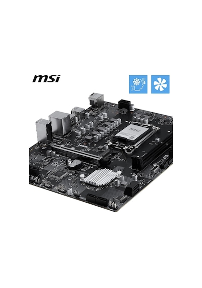 Msı Mb Pro H810m-e Soket 1851 Ddr5 6400 Mhz Oc 1xm.2 Usb 5gbps Hdmı Dp 2.5g Lan Matx
