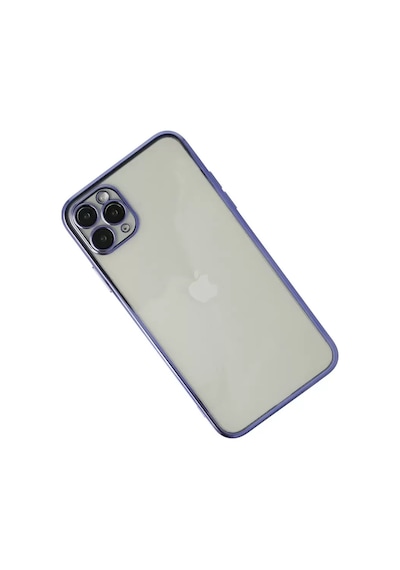 Apple iPhone Uyumlu 11 Pro Kılıf Lensli Silikon - Mor Çok Renkli