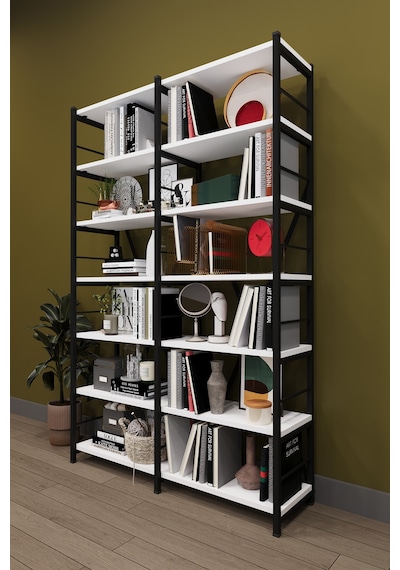 Modern 12 Raflı Metal Kitaplık Üçlü Ayrılabilir Modül Dekoratif Çok Amaçlı Kitaplık Metalk02 Antrasit Modern 12 Raflı Metal Kitaplık Üçlü Ayrılabilir Modül Dekoratif Çok Amaçlı Kitaplık Metalk02 Antrasit