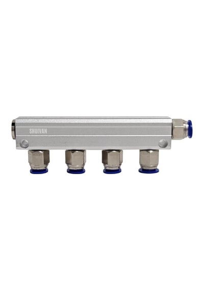 Shuıvan Pnömatik 4'lü Kollektör Su Dağıtıcı 3/8" - 1/4" 12mm - Şipşak-1565