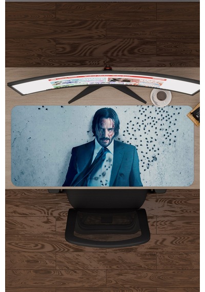 John Wick V4 90x40 Xxl Gaming Kauçuk Kaymaz Taban Mouse Pad Fare Altlığı