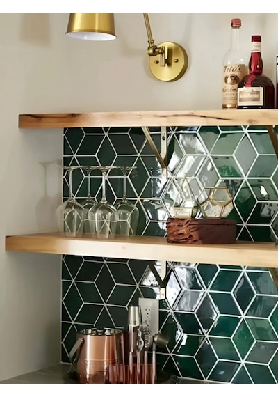 Doğal Ahşap 20x65x4 Cm 2'li Gizli Bağlantılı Raf Ahşap