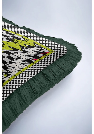 Pop Art Saçaklı Yastık Kılıfı - Çarpıcı Enerjik Geometrik Bohem Siyah Yeşil Püsküllü Kırlent Kılıfı Orman Petrol Mavisi Pop Art Saçaklı Yastık Kılıfı - Çarpıcı Enerjik Geometrik Bohem Siyah Yeşil Püsküllü Kırlent Kılıfı Orman Petrol Mavisi
