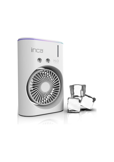 Inca Imf-10b Şarj Edilebilir 2400 Mah Taşınabilir Buzlu Su Hazneli Soğutucu Renkli Işıklı Masa Fanı Masaüstü F