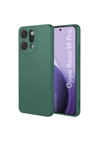 Oppo Reno 14 Pro Uyumlu Silikon Kılıf - Pastel Renk Tonu Kamera Korumalı Esnek Kapak - Yeşil