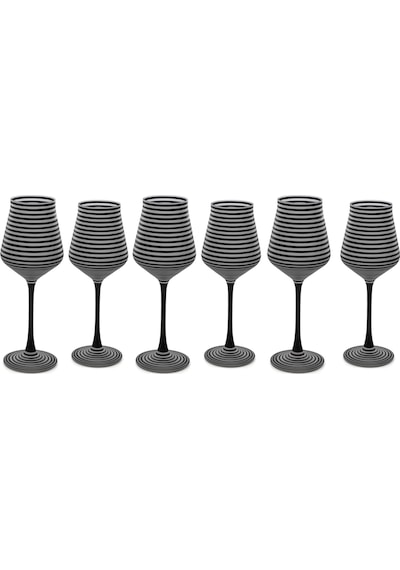 Anadolia Modern Tasarımlı Çizgili 6'lı Kadeh Seti