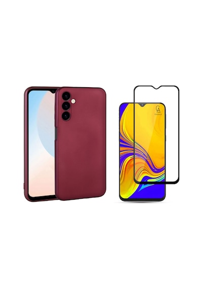 Samsung Galaxy Uyumlu A24 İle Soft Yumuşak Telefon Kılıfı Ve 5d Tam Kaplayan Cam Ekran Koruyucu