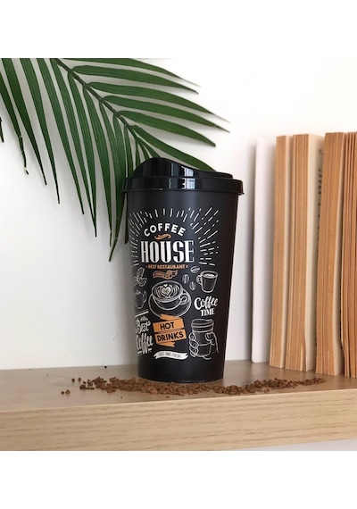 Titiz 2'li Coffee House Desenli Kahve Bardağı Seti 650 Ml + 400 Ml - Kahverengi Şık Tasarımlı Pipetli Bardak Takımı Beyaz - Çok Renkli Titiz 2'li Coffee House Desenli Kahve Bardağı Seti 650 Ml + 400 Ml - Kahverengi Şık Tasarımlı Pipetli Bardak Takımı Beyaz - Çok Renkli