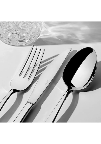 Nehir Zarif Sade 12 Kişilik 89 Parça Kutulu Çatal Kaşık Bıçak Takımı Gri