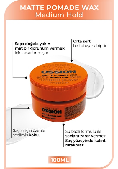 Morfose Ossion Matte Pomade Wax Medium Hold 100 ML
