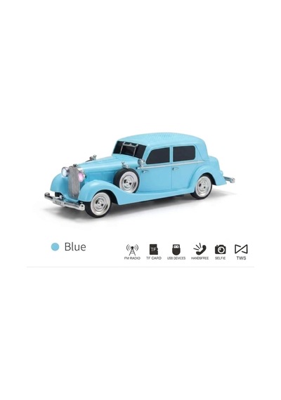 D55 Retro Araba Tasarımlı Bluetooth Hoparlör 2x5w Fm + Usb + Tf Kart