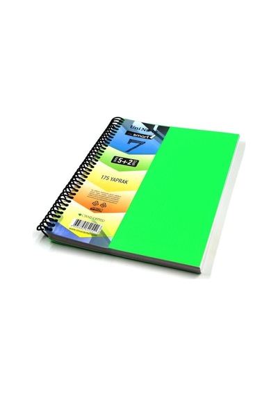 I'am Smart Plastik Kapak 175 Yaprak 5+2 Bölmeli Spiralli A4 Defter