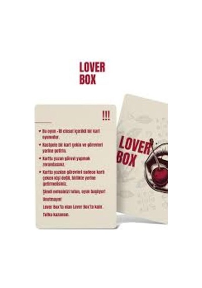Dükkan Design Lover Box +18 Çiftlere Özel Yetişkin Oyun Ilişki Ve Yakınlık Temalı Kart Oyunu