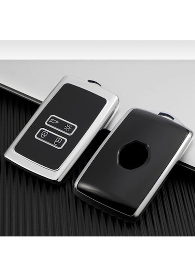 Gma Keys Clio 5 Megane 4 Kadjar Dacia Duster Lüx Anahtar Koruma Kılıfı Kabı Gümüş Beyaz Renk