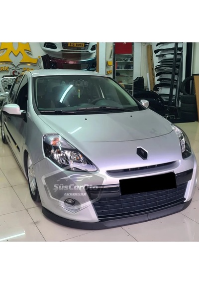 Renault Clio 3 2005-2013 Uyumlu Üniversal Astra H Lip Esnek Ön Lip 2 Parça Tampon Altı Dil Karlık Ön Ek 00 Şüscaroto Aksesuar