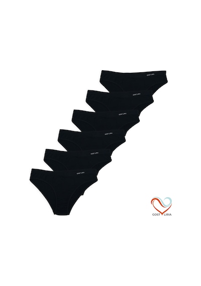 - Premium Bambu Kadın Slip 6 Lı Paket Siyah Siyah