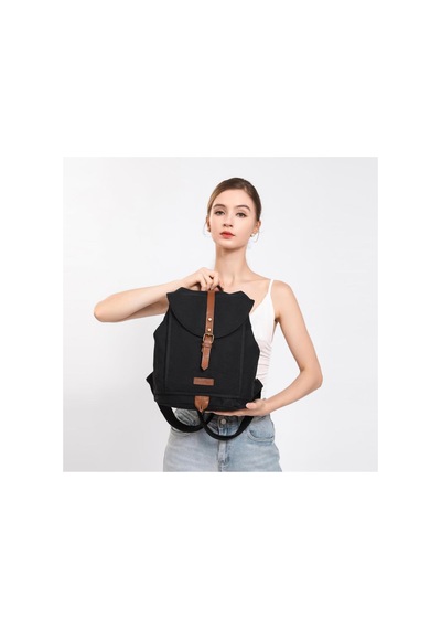 Smart Bags Kanvas Kadın Sırt Çantası Smk Kn-1335 Siyah