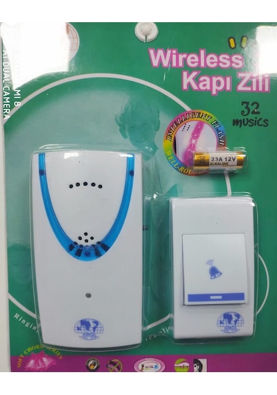 Kapı Zili Kablosuz Uzaktan Kumandalı Kapı Zili 100 Metre 1 Ad