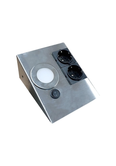 Cata Ct-5109 1w Ledli Çift Prizli Tezgah Altı Spot Aydınlatma Beyaz Işık Çok Renkli