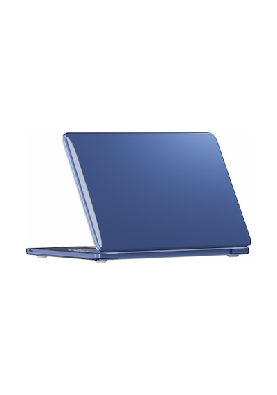 Macbook Uyumlu Neo 13inç A18 Pro A3404 Kılıf Kristal Ön Arka Şeffaf Kapak Lacivert