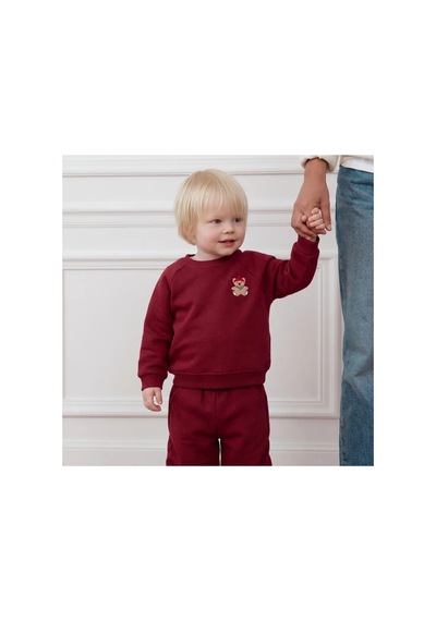 Poala Kids Bear Baby Takım Bordo