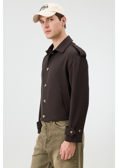 Antioch Boxy Fit Erkek Mont Kahve