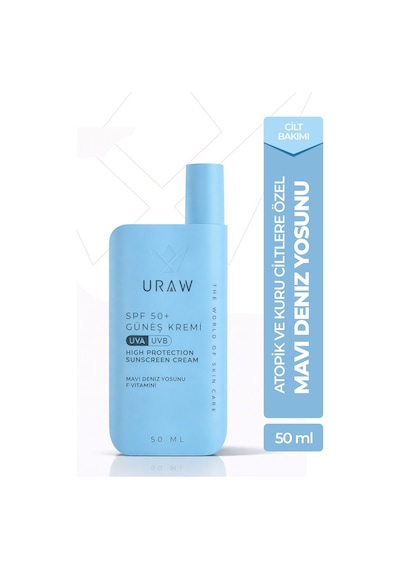 Uraw Deniz Yosunu Özlü Nemlendirici ve Ton Eşitleyici Güneş Kremi SPF50+ 50 ML